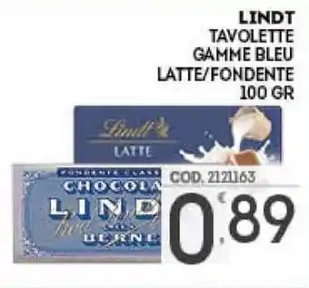 Eurocash Lindt Tavolette Gamme Bleu Latte/Fondente 100gr offerta