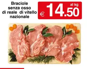 Braciole senza osso di reale di vitello nazionale