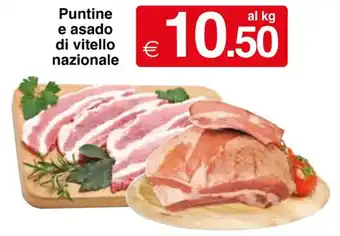 Sì con te Puntine e asado di vitello nazionale offerta