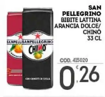 Eurocash San Pellegrino Bibite Lattina 33cl offerta