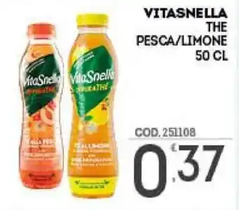 Eurocash Vitasnella Thè Pesca/Limone 50cl offerta