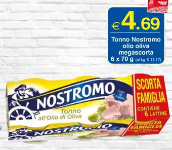 Sì con te Tonno Nostromo olio oliva megascorta 6 x 70 g offerta