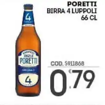 Eurocash Poretti Birra 4 Luppoli 66cl offerta