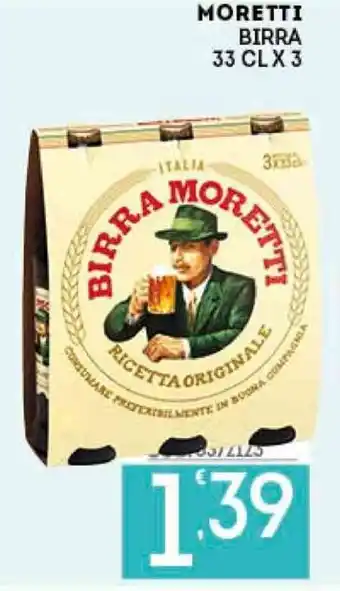 Eurocash Moretti Birra 33cl x 3 offerta