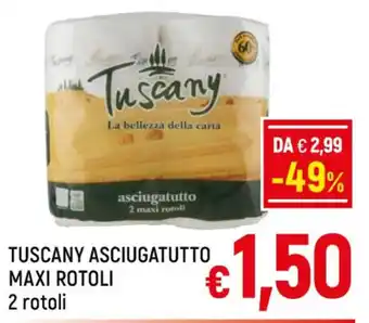 A&O TUSCANY ASCIUGATUTTO MAXI ROTOLI 2 rotoli offerta