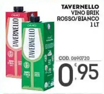 Eurocash Tavernello Vino Brik Rosso/Bianco 1lt offerta