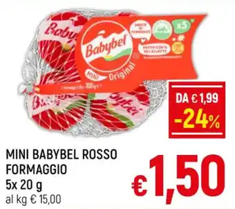 A&O MINI BABYBEL ROSSO FORMAGGIO 5x 20 g offerta
