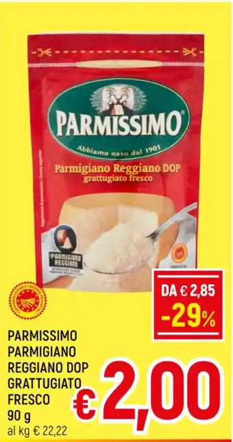 A&O PARMISSIMO PARMIGIANO REGGIANO DOP GRATTUGIATO FRESCO 90 g offerta