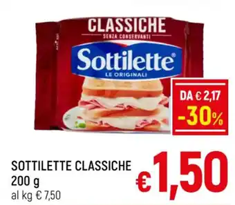 A&O SOTTILETTE CLASSICHE 200 g offerta