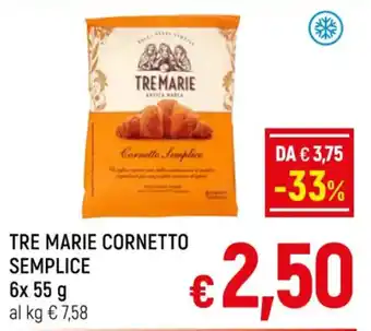 A&O TRE MARIE CORNETTO SEMPLICE 6x 55 g offerta