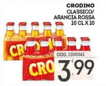 Eurocash Crodino Classico/Arancia Rossa 10cl x 10 offerta