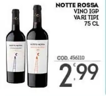 Eurocash Notte Rossa Vino IGP Tipi 75cl offerta