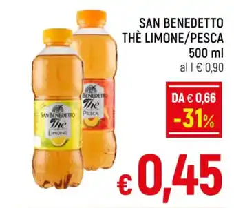 A&O SAN BENEDETTO THE LIMONE/PESCA 500 ml offerta
