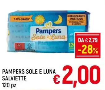 A&O PAMPERS SOLE E LUNA SALVIETTE 120 pz offerta