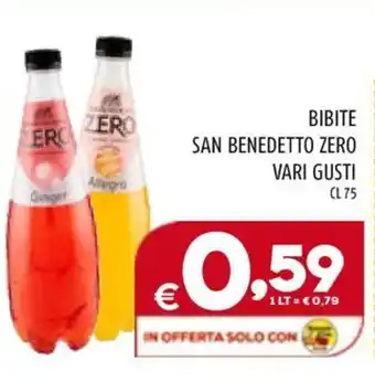 Il Centesimo BIBITE SAN BENEDETTO ZERO VARI GUSTI CL 75 offerta
