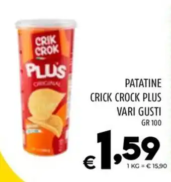 Il Centesimo PATATINE CRICK CROCK PLUS VARI GUSTI GR 100 offerta