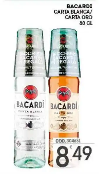 Eurocash Bacardi Carta Blanca/Carta Oro 80cl offerta