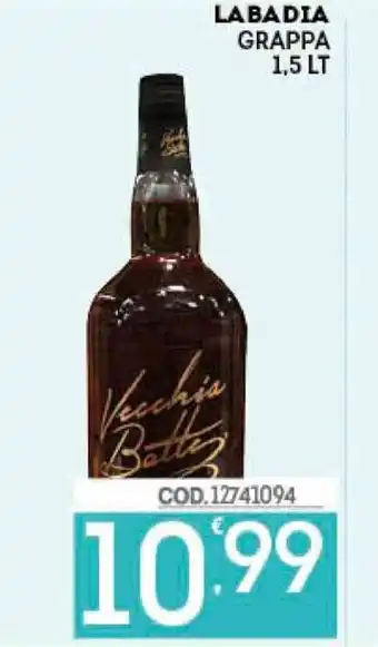 Eurocash Labadia Grappa 1,5lt offerta
