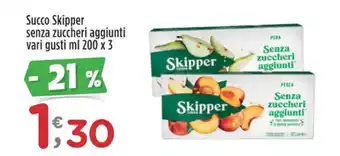 Succo Skipper senza zuccheri aggiunti vari gusti ml 200 x 3