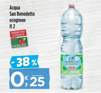 Crai Acqua San Benedetto ecogreen lt 2 offerta