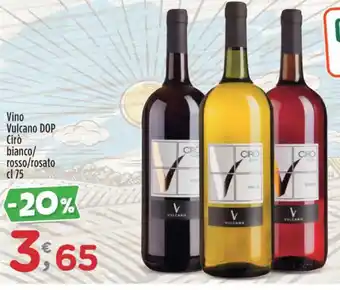 Crai Vino Vulcano DOP Cirò bianco/ rosso/rosato cl 75 offerta