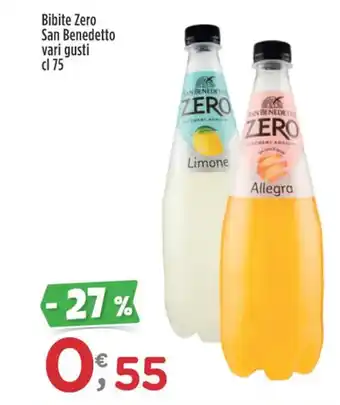 Crai Bibite Zero San Benedetto vari gusti cl 75 offerta