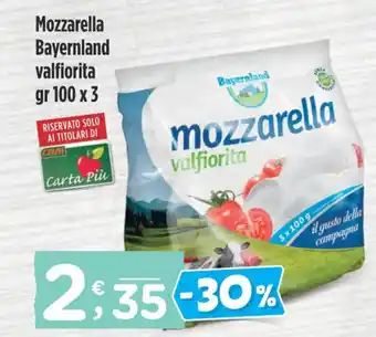 Crai Mozzarella Bayernland valfiorita gr 100 x 3 offerta