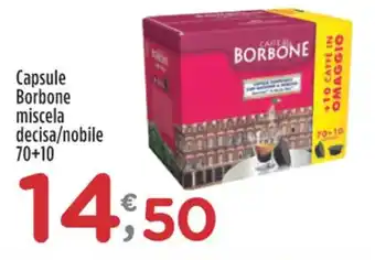 Crai Capsule Borbone miscela decisa/nobile 70+10 offerta