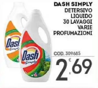 Eurocash Dash Simply Detersivo Liquido 30 lavaggi offerta