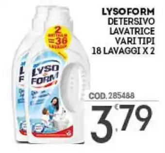 Lysoform Detersivo Lavatrice 18 lavaggi x 2