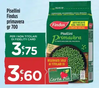 Crai Pisellini Findus primavera gr 700 offerta