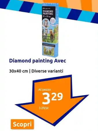Diamond painting Avec 30x40 cm