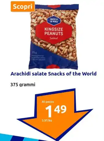 Arachidi salate Snacks of the World 375 grammi