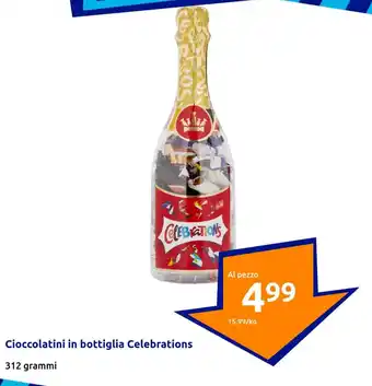 Action Cioccolatini in bottiglia Celebrations 312 grammi offerta