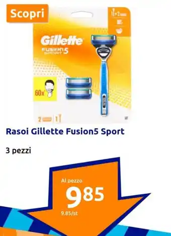 Action Rasoi Gillette Fusion5 Sport 3 pezzi offerta