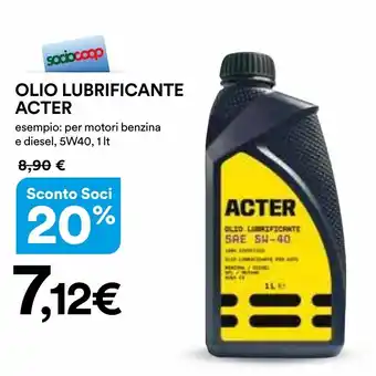 Ipercoop OLIO LUBRIFICANTE ACTER offerta