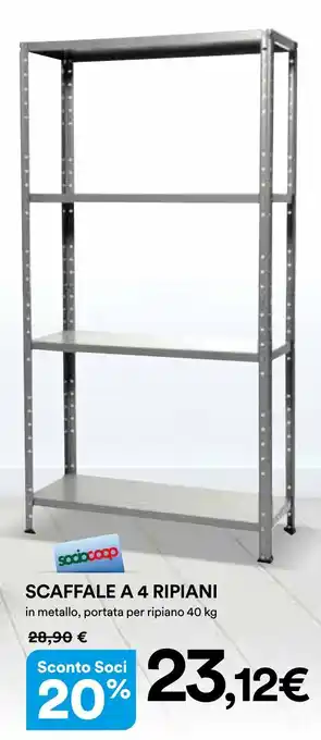 Ipercoop SCAFFALE A 4 RIPIANI offerta