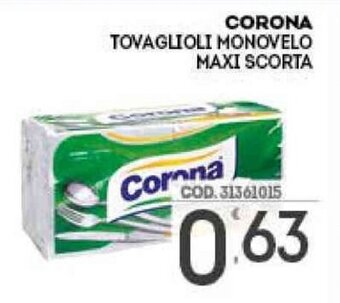 Eurocash Corona Tovaglioli Monovelo Maxi Scorta offerta