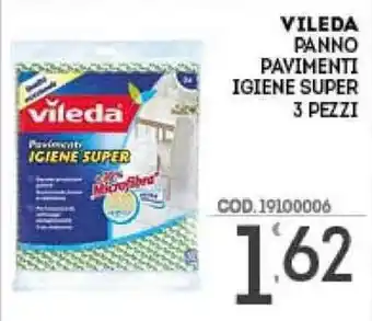 Eurocash Vileda Panno Pavimenti Igiene Super 3pz offerta