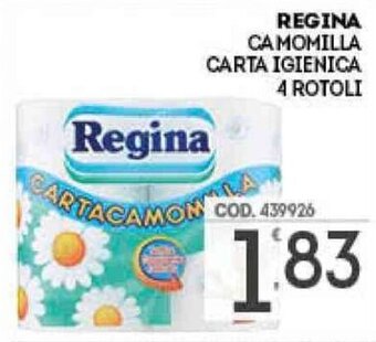 Eurocash Regina Camomilla Carta Igienica 4 rotoli offerta