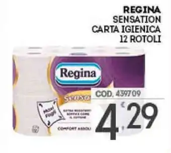 Eurocash Regina Sensation Carta Igienica 12 rotoli offerta