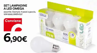 Ipercoop SET LAMPADINE A LED OMEGA offerta