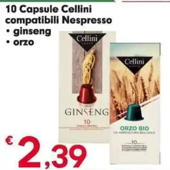 Eurospar 10 Capsule Cellini compatibili Nespresso • ginseng • orzo offerta