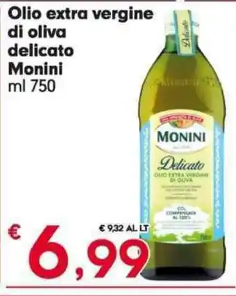 Eurospar Olio extra vergine di oliva delicato Monini ml 750 offerta