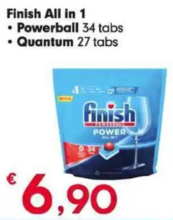 Eurospar Finish All in 1 • Powerball 34 tabs • Quantum 27 tabs offerta