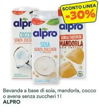 Unes Bevanda a base di soia, mandorla, cocco o avena senza zuccheri 1 l ALPRO offerta