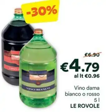 Unes Vino dama bianco o rosso 5 l LE ROVOLE offerta