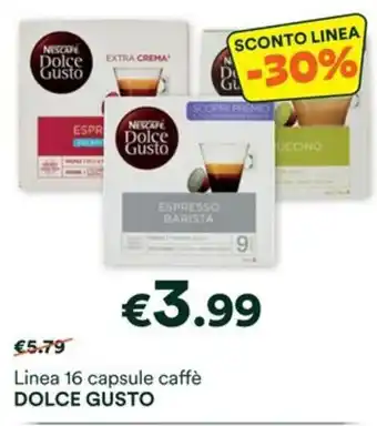 Unes Linea 16 capsule caffè DOLCE GUSTO offerta