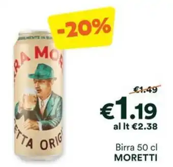 Unes Birra 50 cl MORETTI offerta