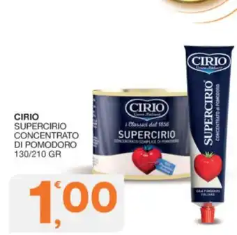 Quick Sisa CIRIO SUPERCIRIO CONCENTRATO DI POMODORO 130/210 GR offerta